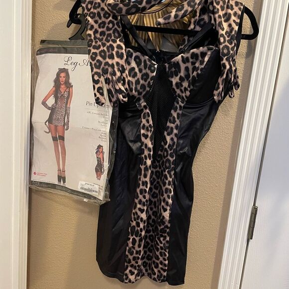Leg Avenue Spartacus Pin Up Kitty Leopard Outfit Complete L - Picture 1 of 16